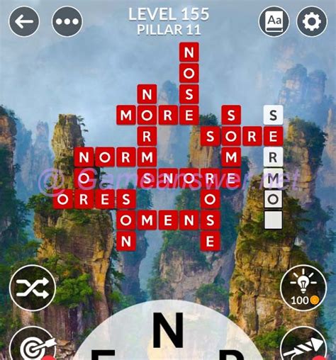This makes Wordscapes level 156 a medium challenge in the early levels for most users All Wordscapes answers for Level 156 Pillar including her, hit, the, and more. . Wordscapes level 155